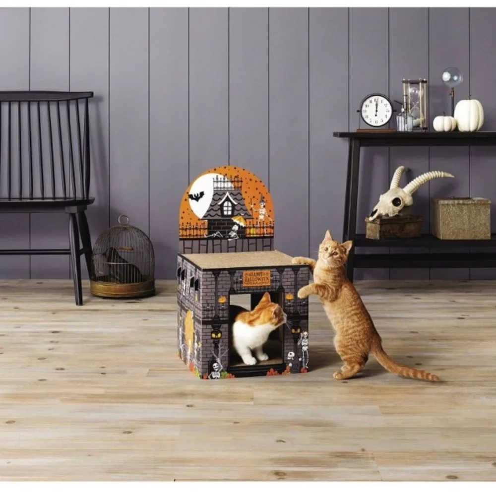 NWT Hyde & Eek Halloween Double Deck Skeleton Park Cat Scratcher